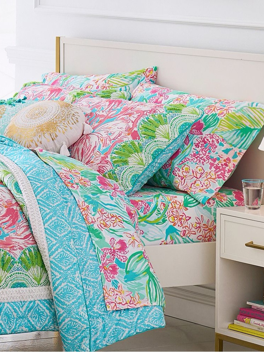 Lilly Pulitzer x Pottery Barn Orchid Sheet Set, King Size NEW - Picture 7 of 9